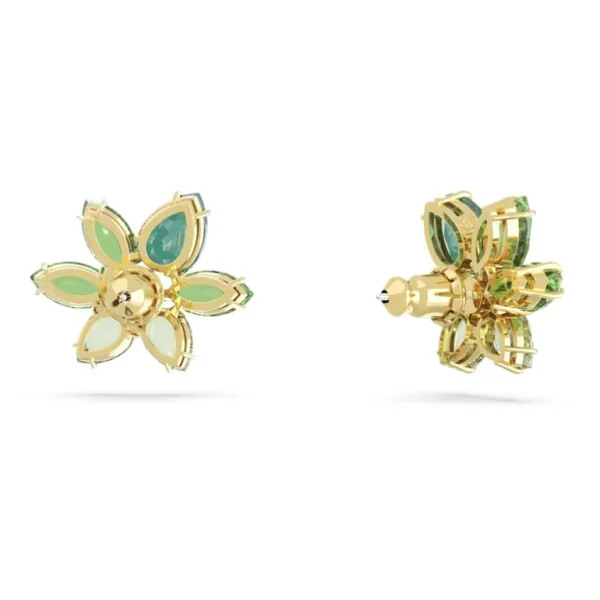 Swarovski Gema oorbellen Bloem Goud/Groen 5658400