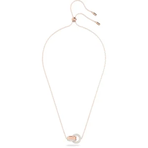 Swarovski Hollow ketting met hanger Twee cirkels Rosé/Wit 5636496