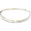 Swarovski Hyperbola ketting Ronde slijpvorm bicolor Wit/Goud 5702408