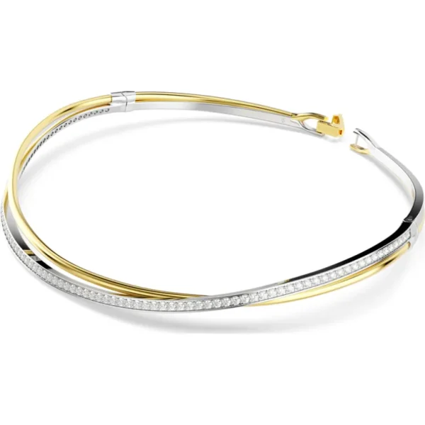 Swarovski Hyperbola ketting Ronde slijpvorm bicolor Wit/Goud 5702408