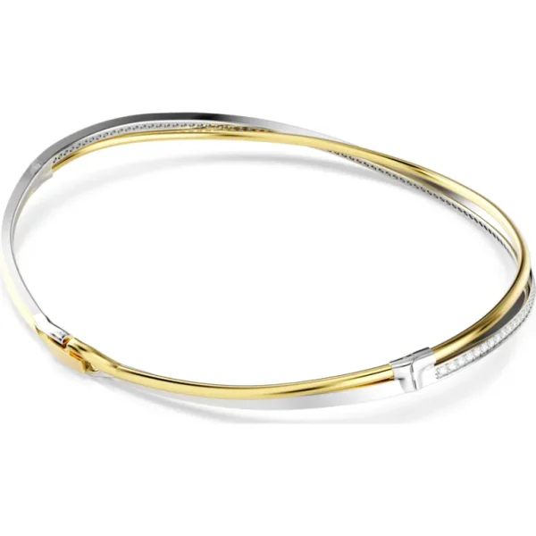Swarovski Hyperbola ketting Ronde slijpvorm bicolor Wit/Goud 5702408