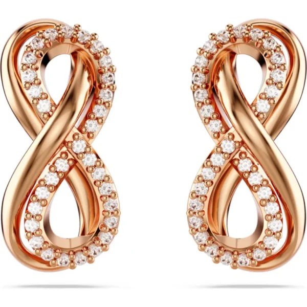Swarovski Hyperbola oorbellen Infinity Rosé/Wit 5684085