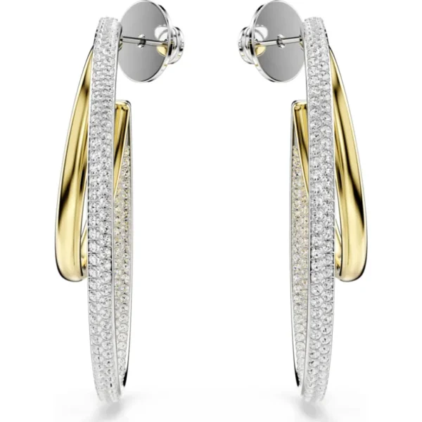 Swarovski Hyperbola oorbellen Ronde slijpvorm Goud/Wit 5702400