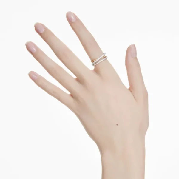 Swarovski Hyperbola ring Verschillende slijpvormen Zilver/Wit