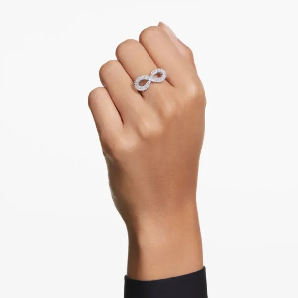 Swarovski Hyperbola ring Infinity Zilver/Wit