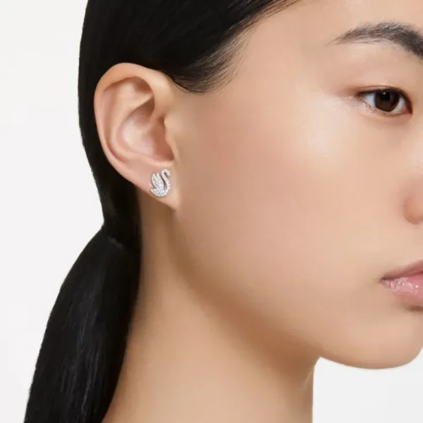 Swarovski Iconic Swan oorbellen Zwaan Wit 5647873