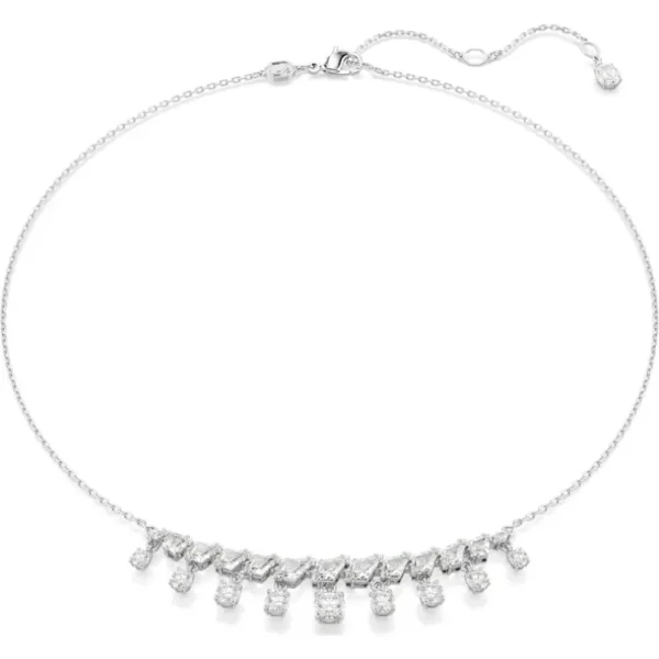 Swarovski Idyllia ketting met hanger Verschillende slijpvormen Zilver/Wit 5692637