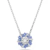 Swarovski Idyllia ketting met hanger Bloem blauw Zilver/Blauw 5680013