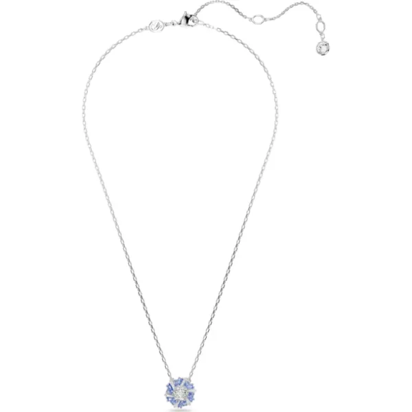Swarovski Idyllia ketting met hanger Bloem blauw Zilver/Blauw 5680013