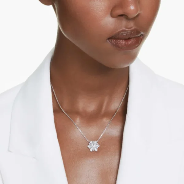 Swarovski Idyllia ketting met hanger Verschillende slijpvormen Zilver/Wit 5691484