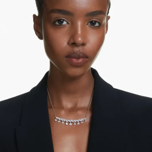 Swarovski Idyllia ketting met hanger Verschillende slijpvormen Zilver/Wit 5692637