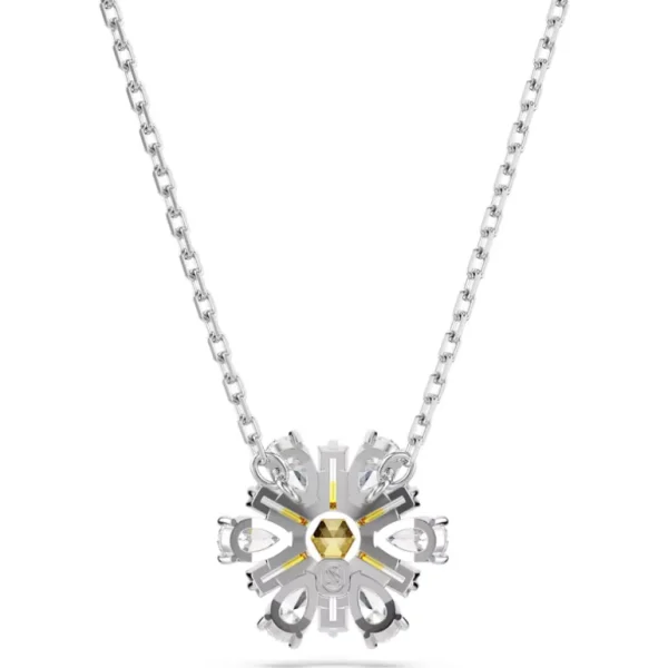 Swarovski Idyllia ketting met hanger Bloem Zilver/Geel 5679939