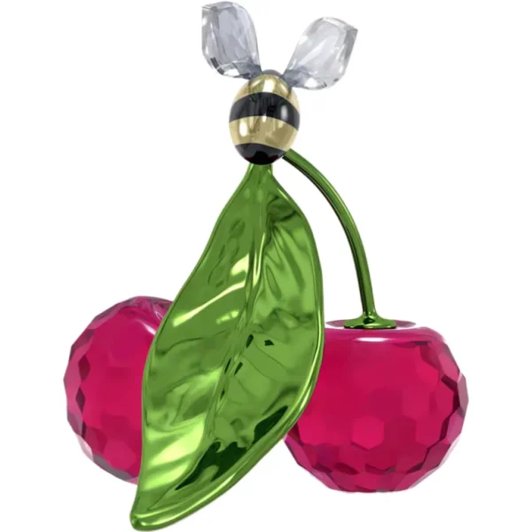 Swarovski Idyllia kristallen beeldje Bij en kersen Rood/Groen 5667550