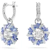 Swarovski Idyllia oorbellen Bloemvorm Zilver/Blauw 5680016