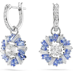 Swarovski Idyllia oorbellen Bloemvorm Zilver/Blauw 5680016