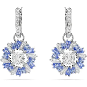 Swarovski Idyllia oorbellen Bloemvorm Zilver/Blauw 5680016