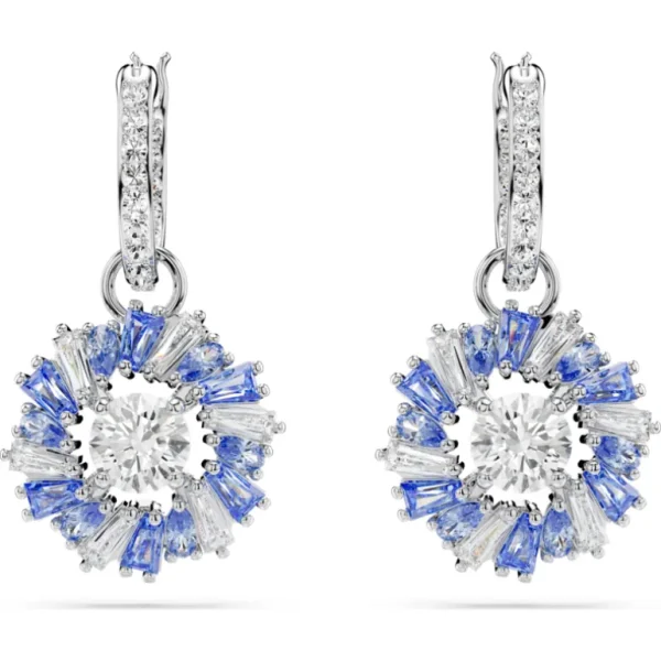 Swarovski Idyllia oorbellen Bloemvorm Zilver/Blauw 5680016
