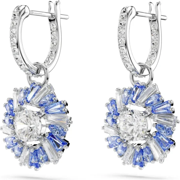 Swarovski Idyllia oorbellen Bloemvorm Zilver/Blauw 5680016