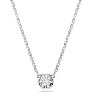 Swarovski Imber ketting met hanger Ronde slijpvorm Zilver/Wit 5696039