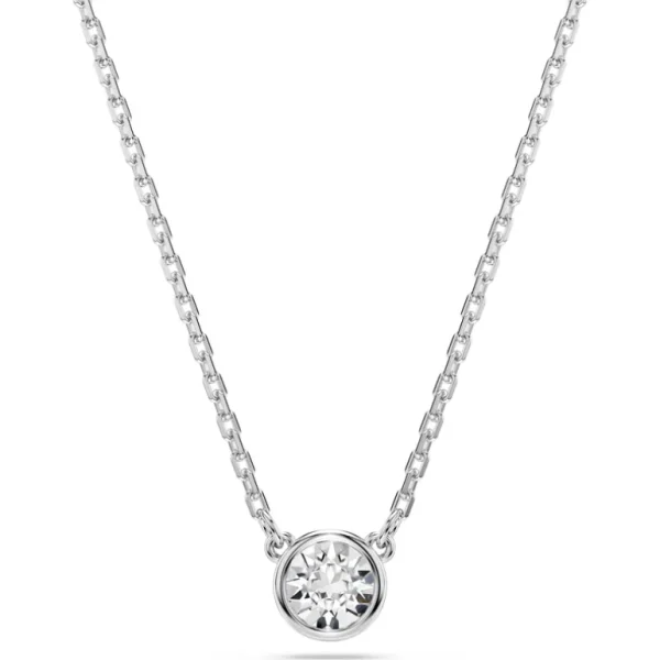 Swarovski Imber ketting met hanger Ronde slijpvorm Zilver/Wit 5696039