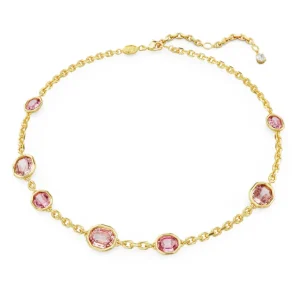 Swarovski Imber ketting Octagon Slijpvorm Goud/Roze 5684239
