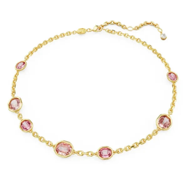 Swarovski Imber ketting Octagon Slijpvorm Goud/Roze 5684239
