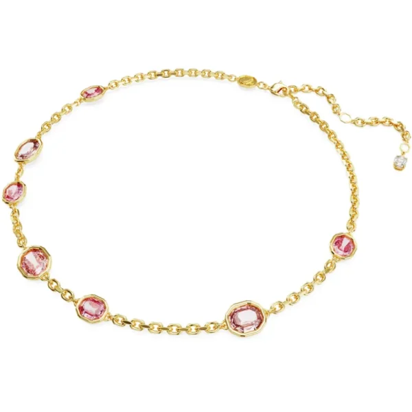 Swarovski Imber ketting Octagon Slijpvorm Goud/Roze 5684239