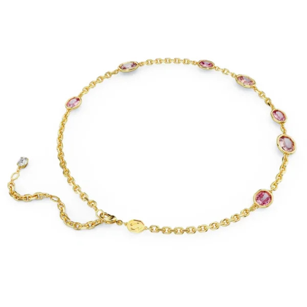 Swarovski Imber ketting Octagon Slijpvorm Goud/Roze 5684239