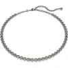 Swarovski Imber ketting Tennis ronde slijpvorm Zilver/Grijs 5682593