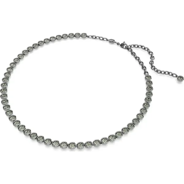 Swarovski Imber ketting Tennis ronde slijpvorm Zilver/Grijs 5682593