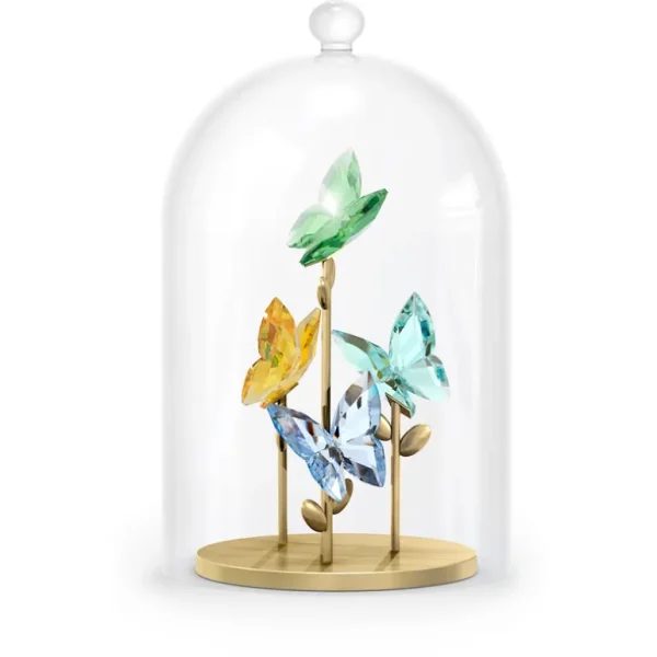 Swarovski Jungle Beats kristallen beeldje Stolp Vlinder Goud/Bruin/Blauw/Groen 5619219