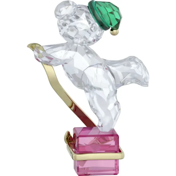 Swarovski Kris Bear kristallen ornament Feestdagen jaarlijkse editie 2024 Wit/Goud 5682555