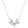 Swarovski Lilia ketting met hanger Vlinder Zilver/Blauw (38 - 43 cm) 5662181