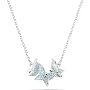 Swarovski Lilia ketting met hanger Vlinder Zilver/Blauw (38 - 43 cm) 5662181