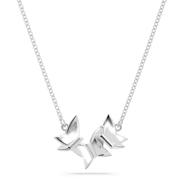 Swarovski Lilia ketting met hanger Vlinder Zilver/Blauw (38 - 43 cm) 5662181