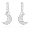 Swarovski Luna oorbellen Met maantjes Zilver/Wit 5666157
