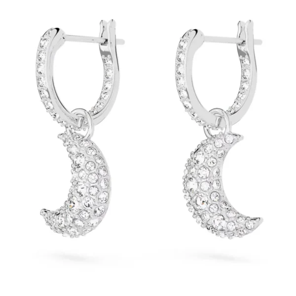 Swarovski Luna oorbellen Met maantjes Zilver/Wit 5666157