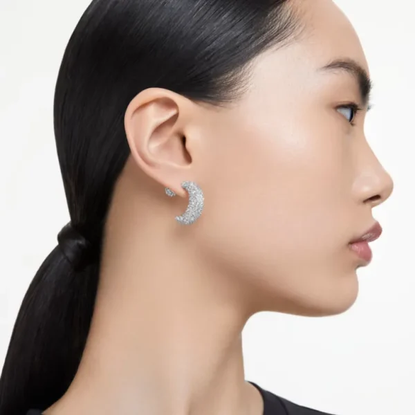 Swarovski Luna oorbellen Maan Zilver/Wit 5666179