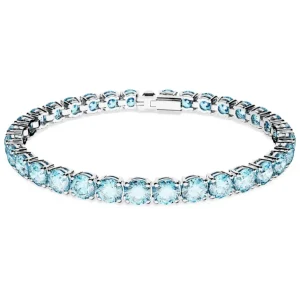 Swarovski Matrix armband Tennis round cut Zilver/Blauw (M) 5648928