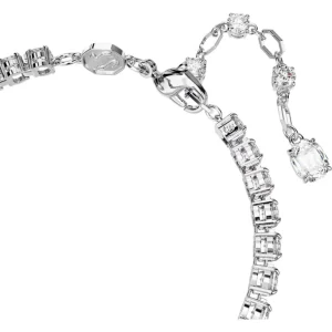 Swarovski Matrix armband Tennis verschillende slijpvormen Zilver/Groen (15,5 - 19,5 cm) 5666422