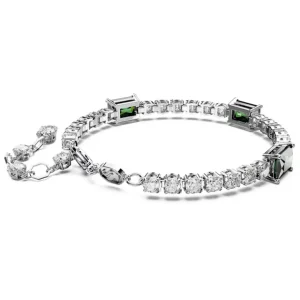 Swarovski Matrix armband Tennis verschillende slijpvormen Zilver/Groen (15,5 - 19,5 cm) 5666422