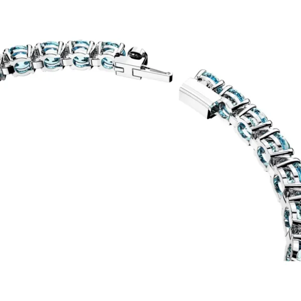 Swarovski Matrix armband Tennis round cut Zilver/Blauw (M) 5648928