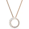 Swarovski Matrix ketting met hanger Ronde slijpvorm Crystal Pearl Rosé/Wit 5692265