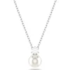 Swarovski Matrix ketting met hanger Ronde slijpvorm Crystal Pearl Zilver/Wit 5693897