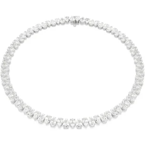 Swarovski Matrix ketting Tennis peervorm Zilver/Wit 5662277