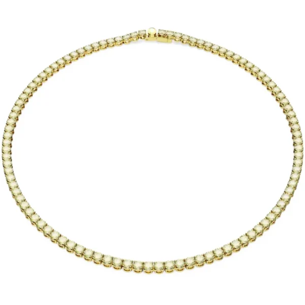 Swarovski Matrix ketting Tennis round cut Goud/Wit (M) 5661191
