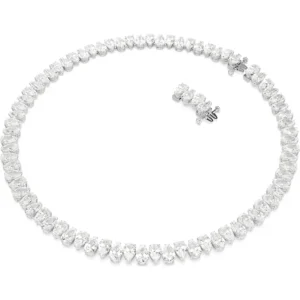 Swarovski Matrix ketting Tennis peervorm Zilver/Wit 5662277