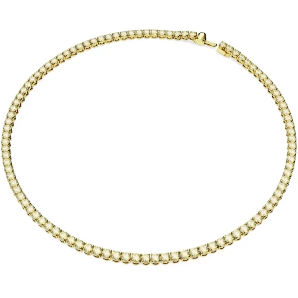 Swarovski Matrix ketting Tennis round cut Goud/Wit (M) 5661191
