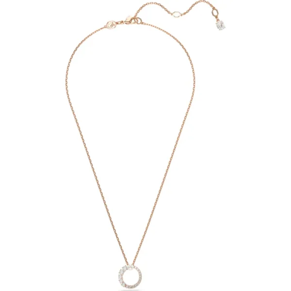 Swarovski Matrix ketting met hanger Ronde slijpvorm Crystal Pearl Rosé/Wit 5692265