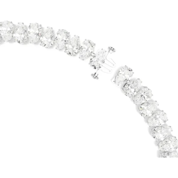 Swarovski Matrix ketting Tennis peervorm Zilver/Wit 5662277